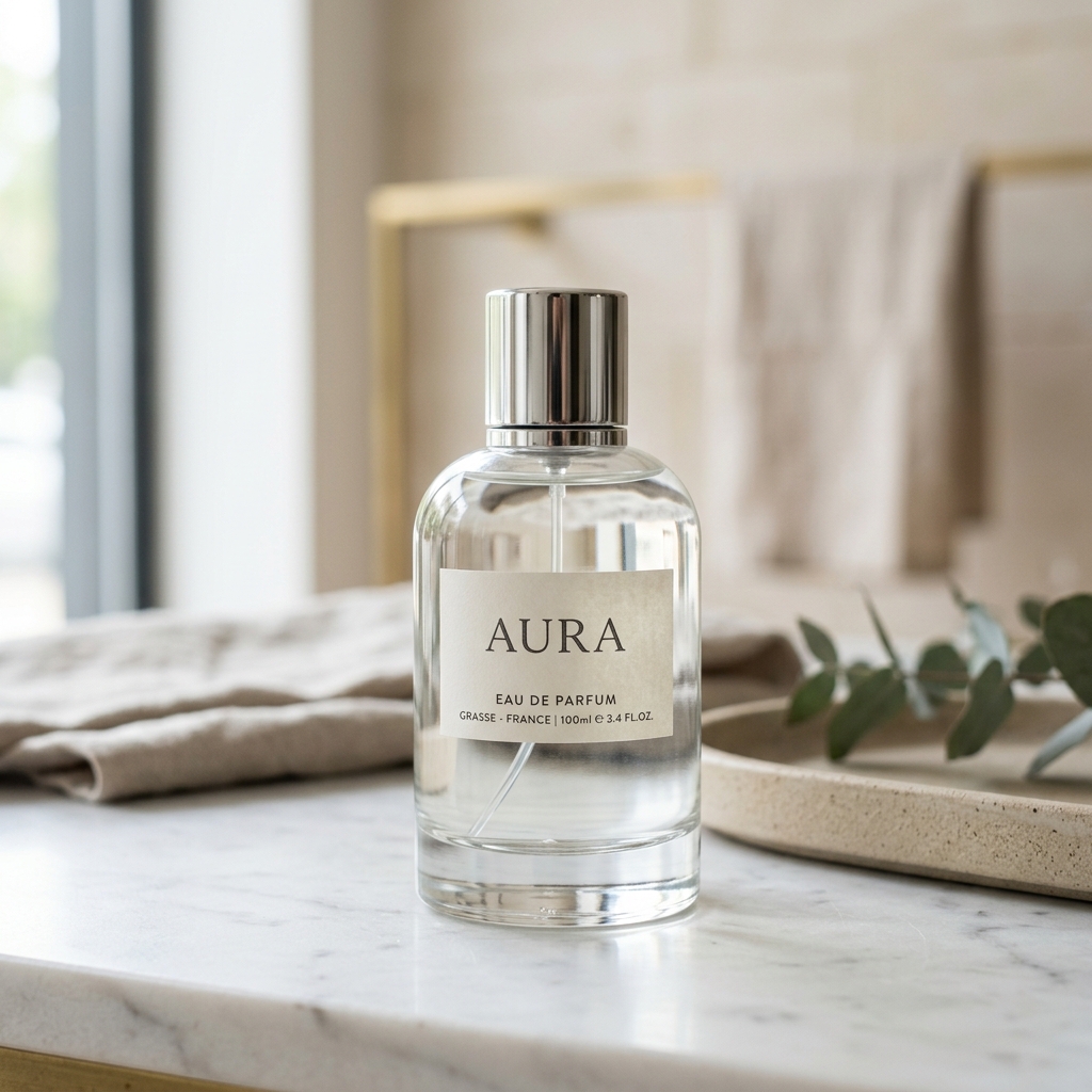 High-end clear glass designer perfume bottle product showcase